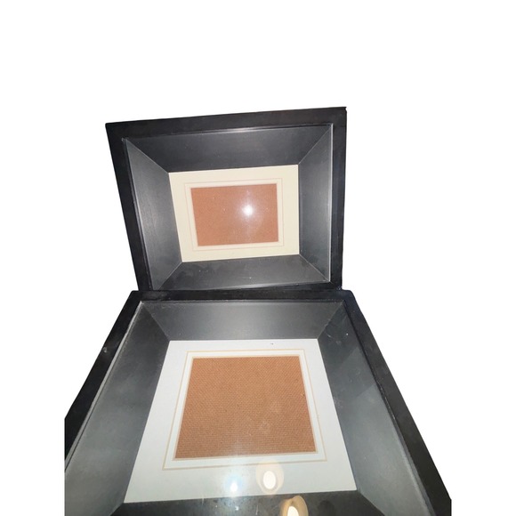 Set of 4 Assorted Picture Frames Black Beveled and Ornate Wood Wall Decor - Picture 2 of 4